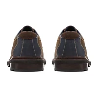 Clarks Burchill Mens Round Closed Toe Oxford Shoes