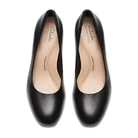 Clarks Ambyr Womens Closed Toe Flared Heel Pumps