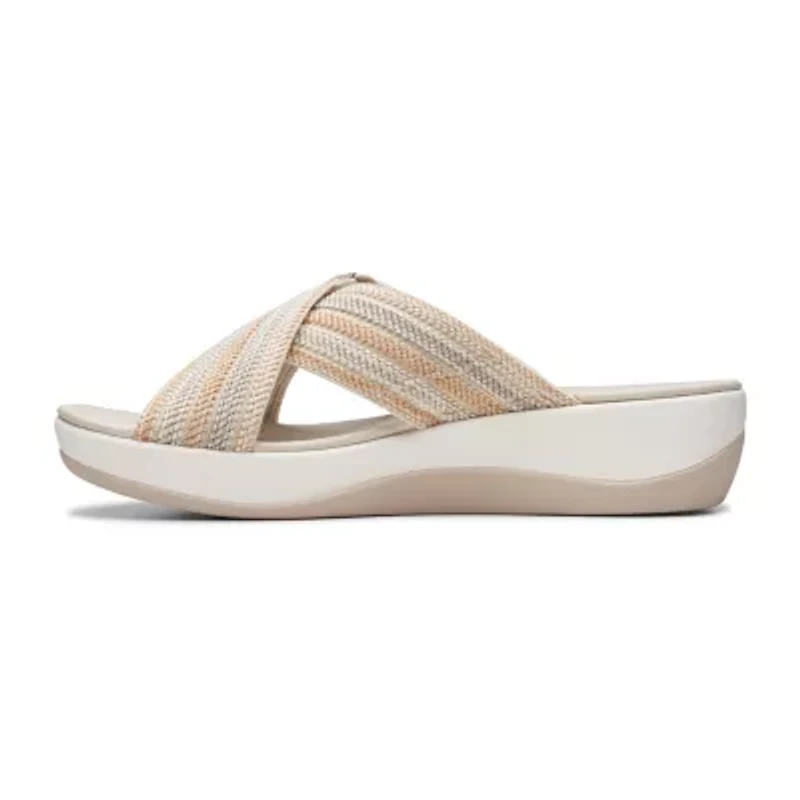 Clarks Cloudsteppers Womens Arla Wave Slide Sandals