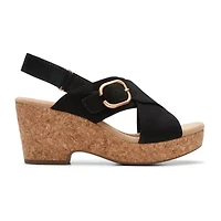 Clarks Womens Giselle Dove Wedge Sandals
