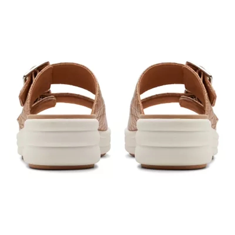 Clarks Womens Drift Buckle Slide Sandals
