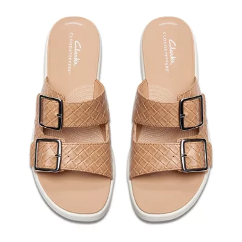 Clarks Womens Drift Buckle Slide Sandals