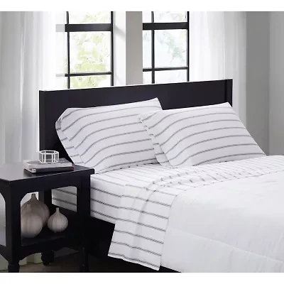 Truly Soft Ticking Stripe Wrinkle Resistant Sheet Set