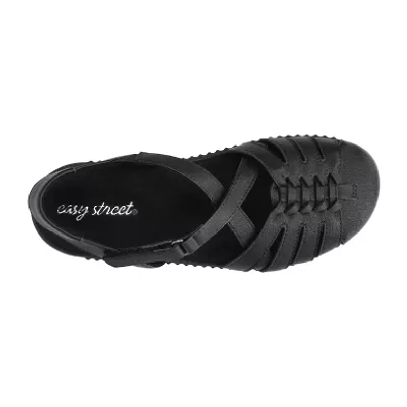 Easy Street Hue Womens Round Closed Toe Ballet Flats