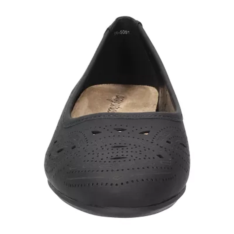 Easy Street Jackie Womens Round Closed Toe Ballet Flats