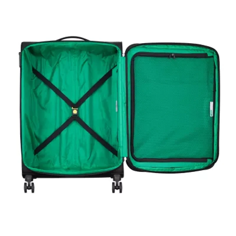 Delsey Paris X Benetton 27 Inch Softside Expandable Checked Spinner Luggage