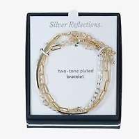 Womens 3-pc. 14K Gold Over Brass Pure Silver Over Brass Bracelet Set