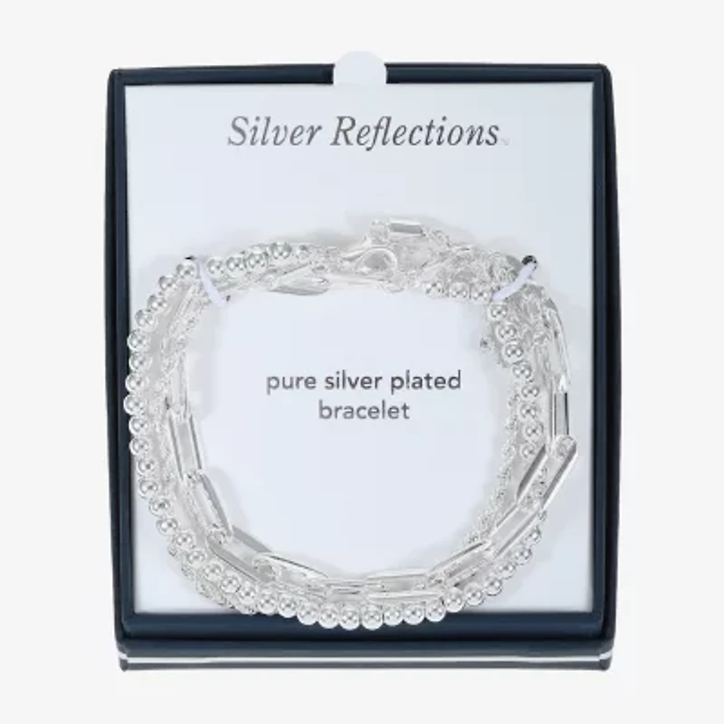 Womens 3-pc. Pure Silver Over Brass Bracelet Set