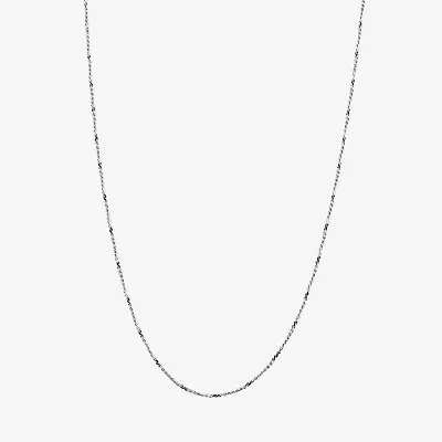 Silver Reflections Womens Pure Silver Over Brass Inch Braid Chain Necklace