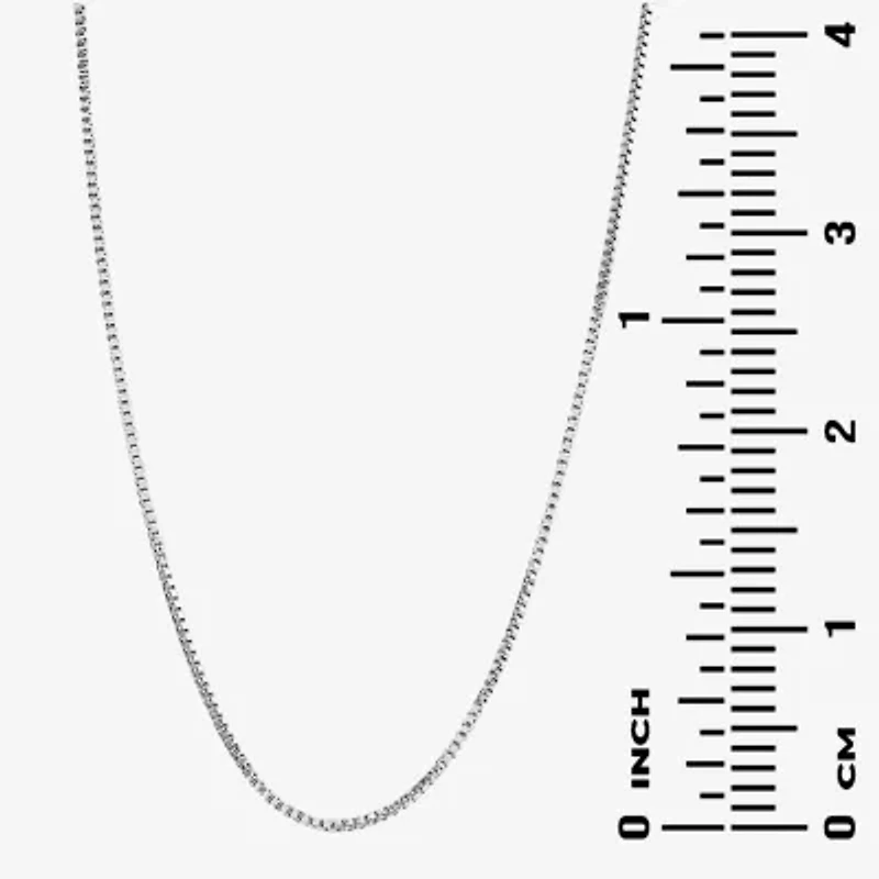Silver Reflections Womens Pure Silver Over Brass Inch Box Chain Necklace