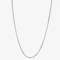 Silver Reflections Womens Pure Silver Over Brass Inch Box Chain Necklace