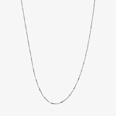 Silver Reflections Womens Pure Silver Over Brass 18 Inch Braid Chain Necklace