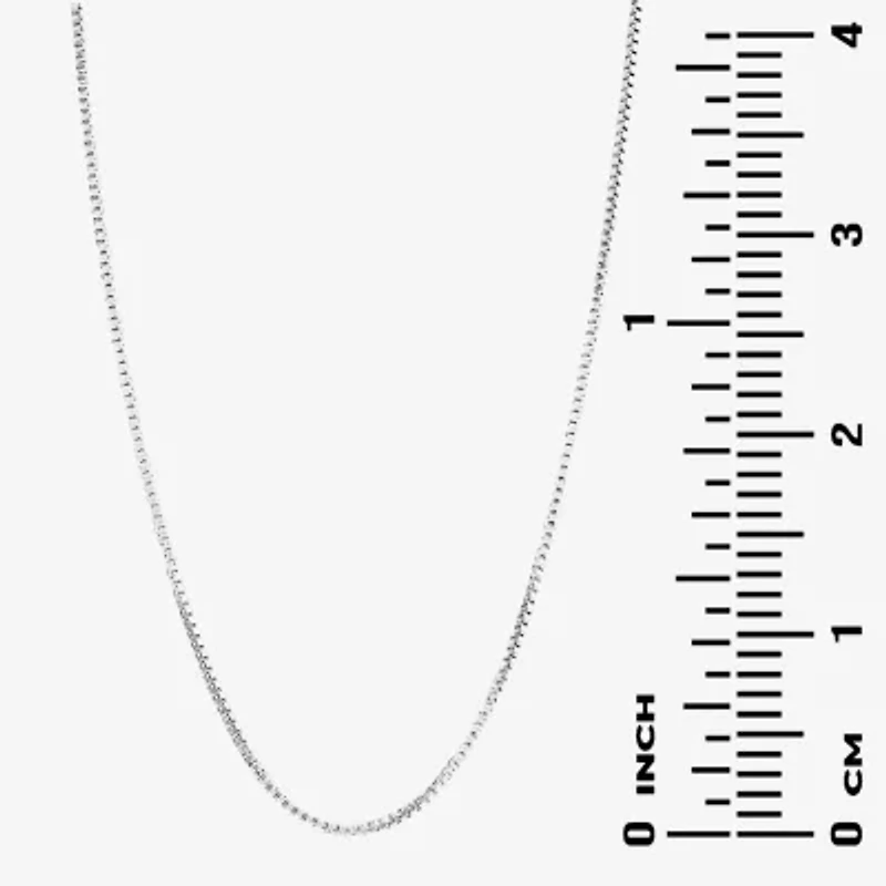 Silver Reflections Womens Pure Silver Over Brass Inch Box Chain Necklace