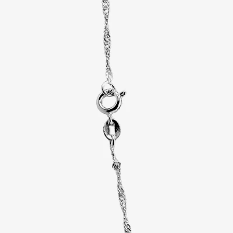 Silver Reflections Womens Pure Silver Over Brass Inch Snake Chain Necklace