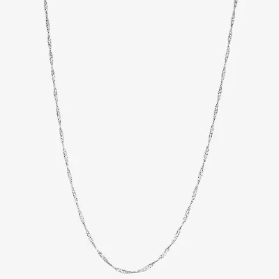 Silver Reflections Womens Pure Silver Over Brass Inch Snake Chain Necklace