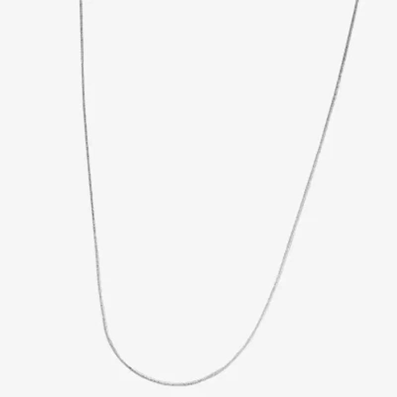 Silver Reflections Womens Pure Silver Over Brass 18 Inch Snake Chain Necklace