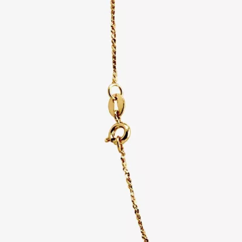 Silver Reflections Womens 18K Gold Over Brass 20 Inch Braid Chain Necklace