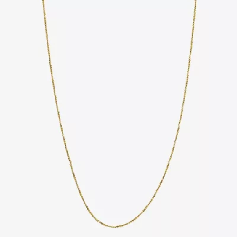 Silver Reflections Womens 18K Gold Over Brass 20 Inch Braid Chain Necklace
