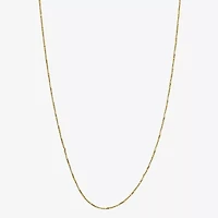 Silver Reflections Womens 18K Gold Over Brass 20 Inch Braid Chain Necklace