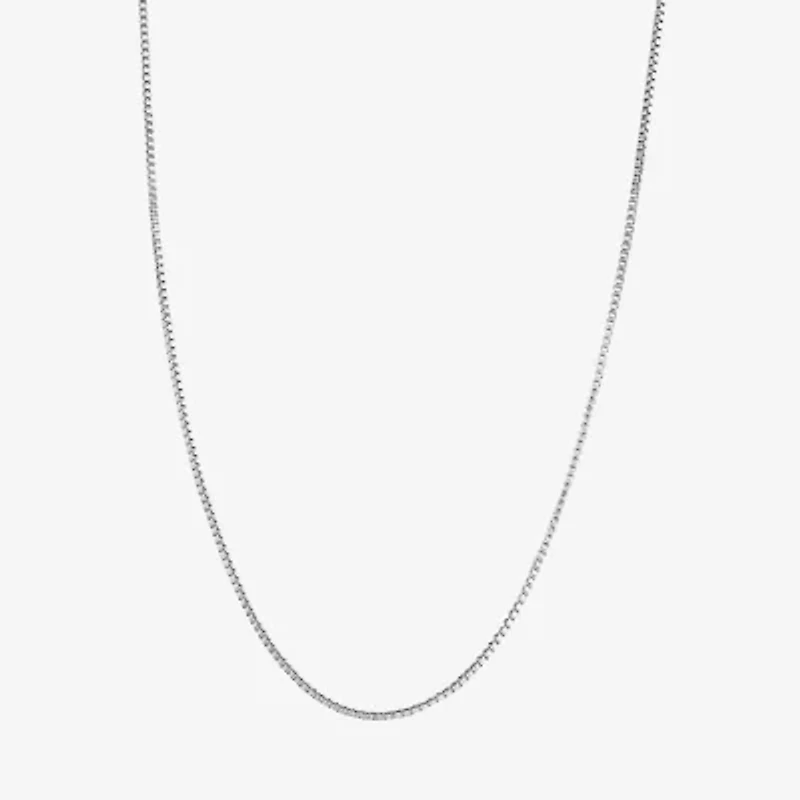 Silver Reflections Womens Pure Silver Over Brass 18 Inch Box Chain Necklace