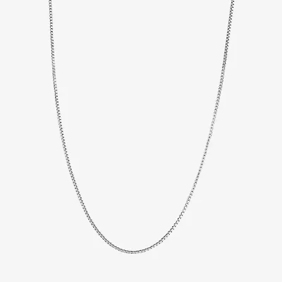 Silver Reflections Womens Pure Silver Over Brass 18 Inch Box Chain Necklace