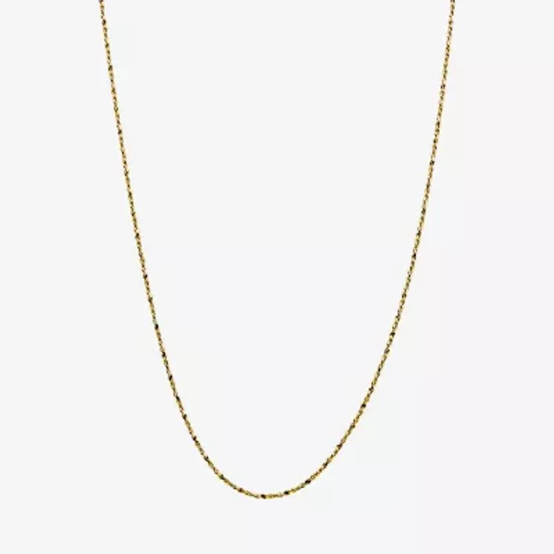 Silver Reflections Womens 10K Gold Over Brass 24 Inch Braid Chain Necklace