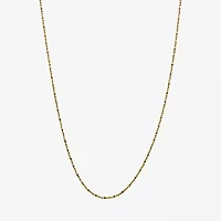 Silver Reflections Womens 10K Gold Over Brass 24 Inch Braid Chain Necklace
