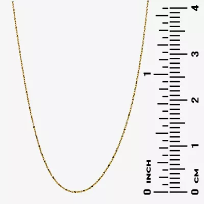 Silver Reflections Womens 10K Gold Over Brass 24 Inch Braid Chain Necklace