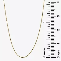 Silver Reflections Womens 10K Gold Over Brass 24 Inch Braid Chain Necklace