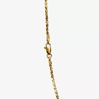 Silver Reflections Womens 18K Gold Over Brass Inch Rope Chain Necklace