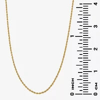 Silver Reflections Womens 18K Gold Over Brass Inch Rope Chain Necklace