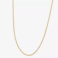 Silver Reflections Womens 18K Gold Over Brass Inch Rope Chain Necklace