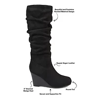 Journee Collection Womens Haze Wedge Heel Riding Boots