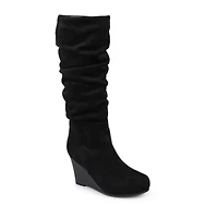 Journee Collection Womens Haze Wedge Heel Riding Boots