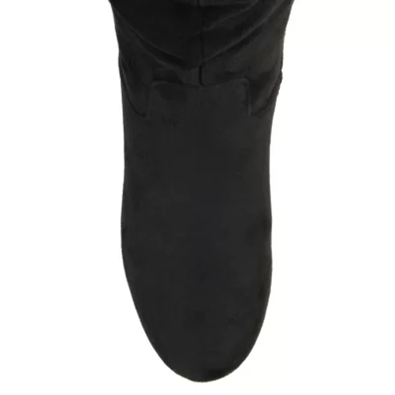 Journee Collection Womens Haze Wedge Heel Riding Boots