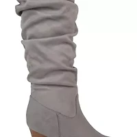 Journee Collection Womens Haze Wedge Heel Riding Boots