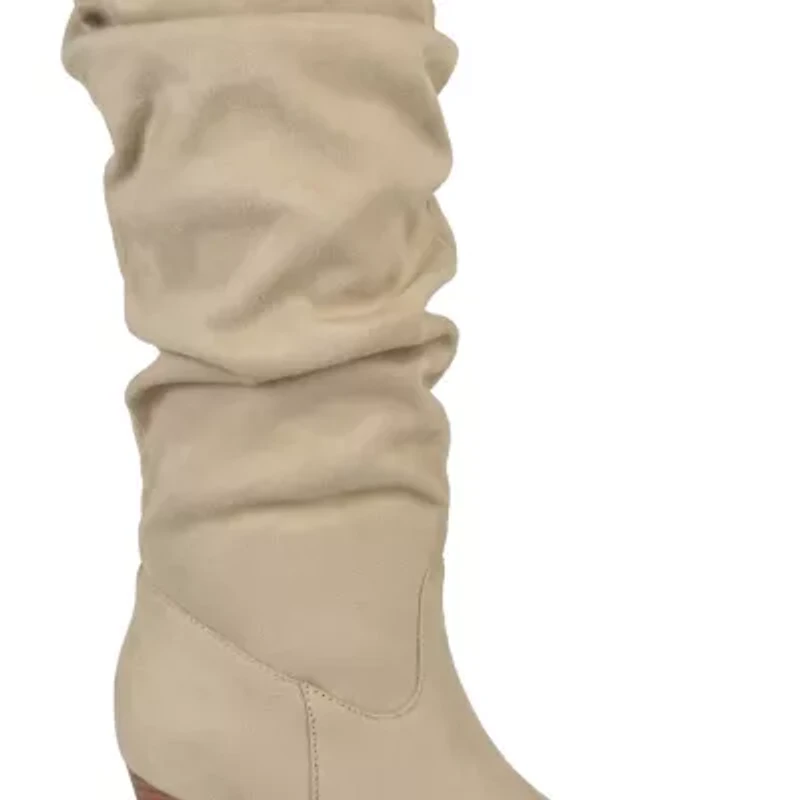 Journee Collection Womens Haze Wedge Heel Slouch Boots