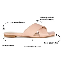 Journee Collection Womens Carlotta Flat Sandals