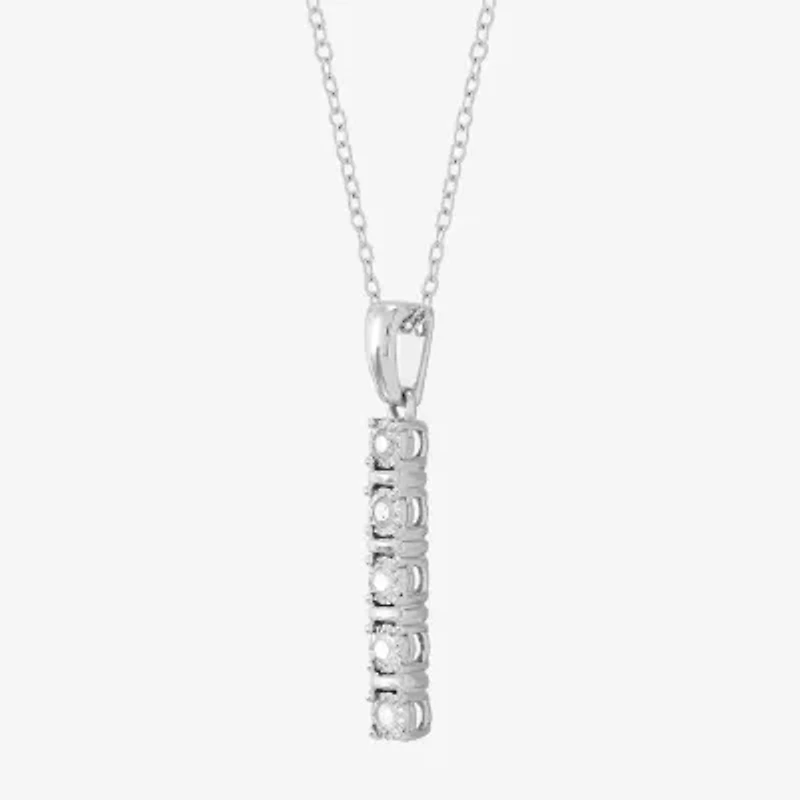 Limited Quantities! Womens 1/ CT. T.W. Natural White Diamond Sterling Silver 18 Inch Pendant Necklace