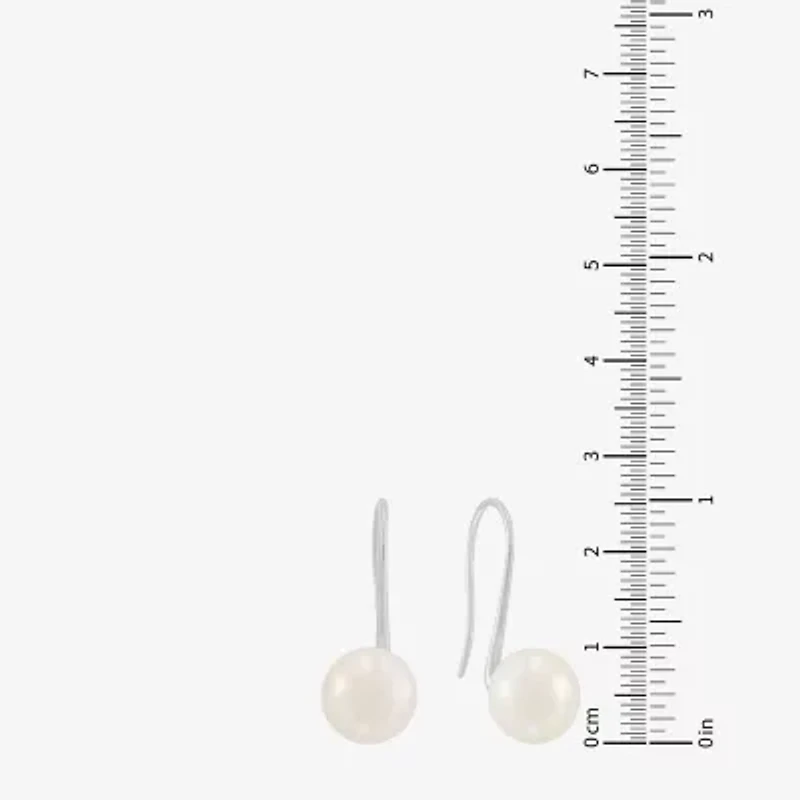Limited Quantities! Womens Dyed White Cultured Freshwater Pearl Sterling Silver Drop Earrings