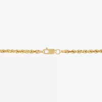 Womens 14K Gold Inch Hollow Rope Chain Bracelet