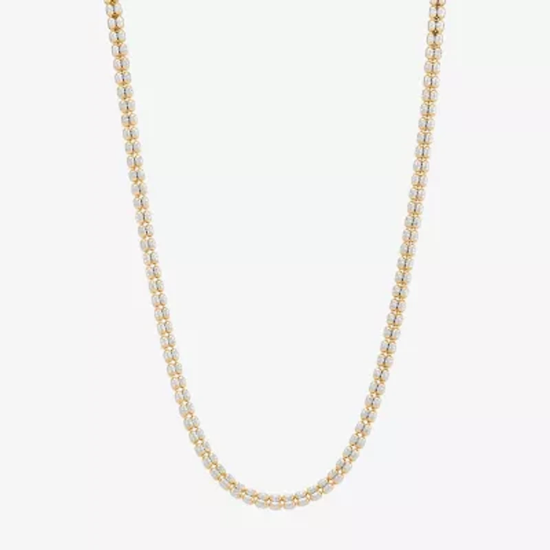 Womens 14K Gold 18 Inch Bead Chain Necklace