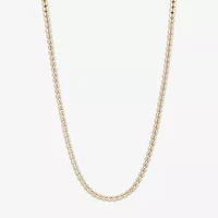 Womens 14K Gold 18 Inch Bead Chain Necklace
