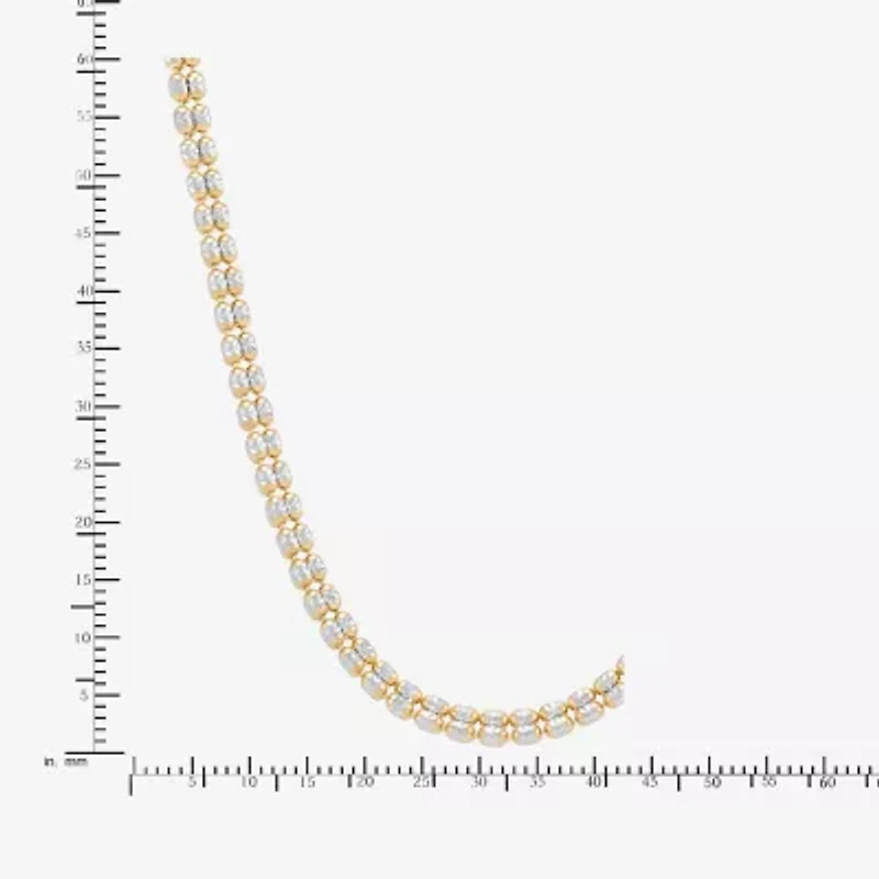 Womens 14K Gold 18 Inch Bead Chain Necklace