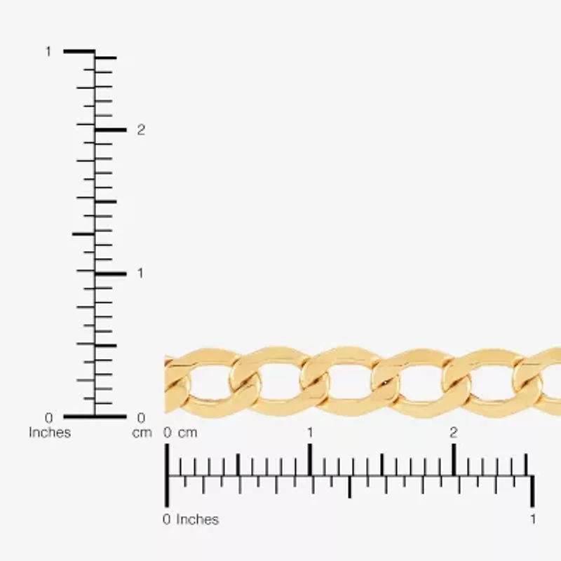 Made Italy Unisex Adult 10K Gold 20 Inch Curb Chain Necklace