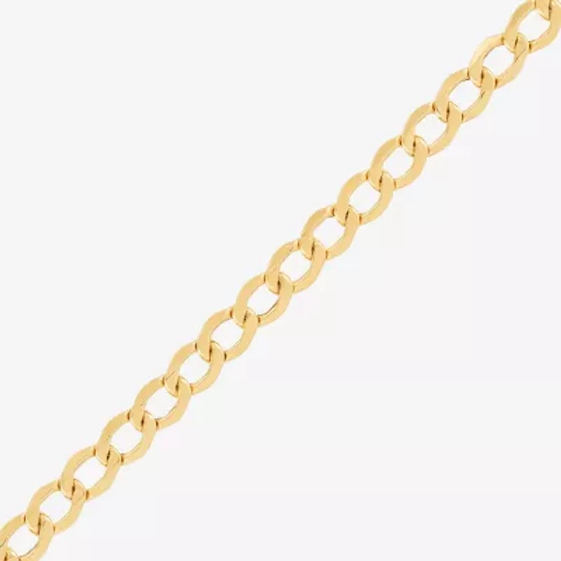 Made Italy Unisex Adult 10K Gold 20 Inch Curb Chain Necklace