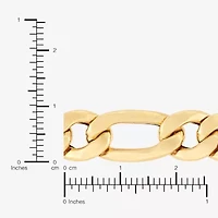 Made in Italy Mens 10K Gold 9 Inch Hollow Figaro Id Bracelet