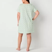 Adonna Womens Short Sleeve Plus Nightgown