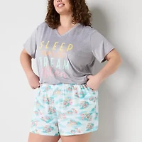 Sleep Chic Womens Plus Pajama Shorts