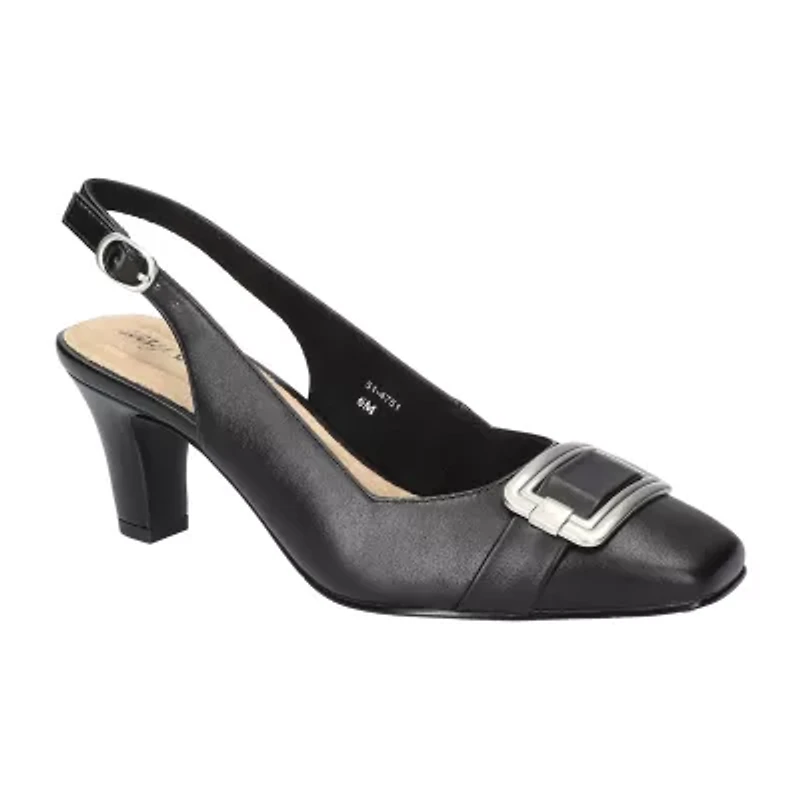 Easy Street Sway Womens Square Closed Toe Stiletto Heel Pumps